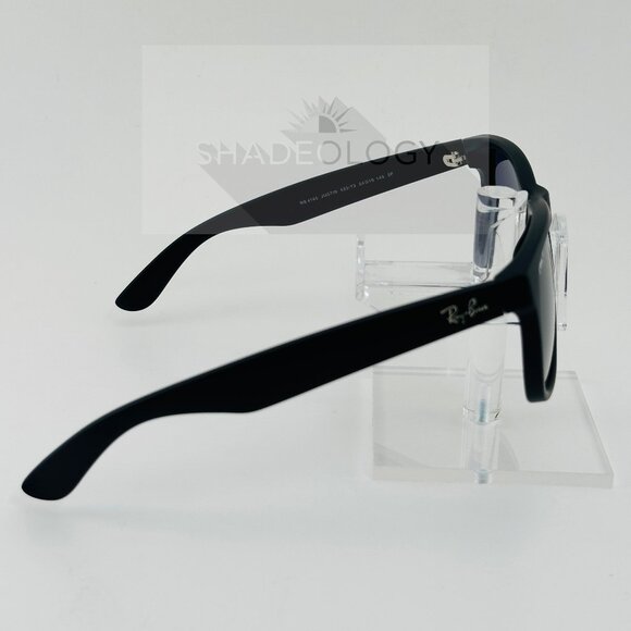 New Ray-Ban RB4165 622/T3 Justin Sunglasses Polarized Gray Lens Black Frame - Picture 8 of 10